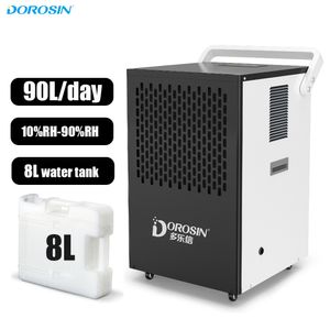 DK-90 Commercial Dehumidifier 10%RH-90%RH Adjustable Humidity Air Dryer with 8L Water Tank Electric Drying Machine For Warehouse