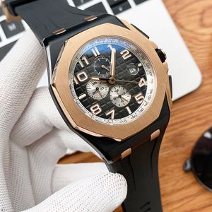 Męskie zegarki automatyczne mechaniczny zegarek 44mm gradientowa tarcza Luminous wodoodporna moda biznesowe zegarki na rękę Montre De Luxe