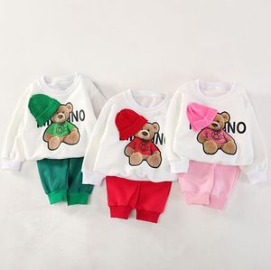 Fashion summer girls sport clothing sets cotton baby suits factory price