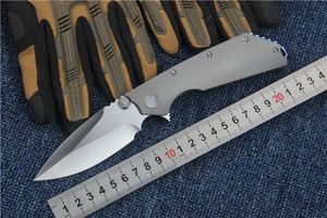 Top Quality High End Flipper Folding Knife D2 60HRC Drop Point Satin Blade Steel Ball Bearing Fast Open Pocket Knives Outdoor Survival Gear