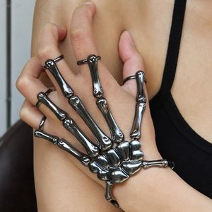 Inne bransoletki Halloween bransoletka dla kobiet gotycka punk rąk ręka szkieletowa elastyczność Adju 220826