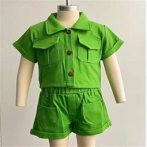 Moda Zestaw ubrania dla dzieci kreskówka chłopiec dziewczyna t-shirt top   spodni dwuczętkowy garnitur Outfits Summer Children Baby Toddler Ubrania