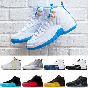New Jumpman 12 Mens Basketball Shoes 12s Black Taxi Hyper Royal Playoff Dark Concord Flu Game Grind University Gold Twist Royalty Michigan Indigo Trainers Sneakers