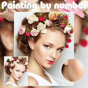 Huacan målning av siffror PO Anpassade bilder Ritning Canvas målarolja Målning Family Portrait Home Decoration DIY Gift 220623