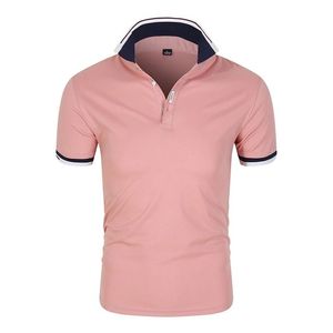 Polo skjorta avslappnad fast färg lapel bomullsblandning kort ärm formell slitage highend -företag som säljer mens 220618