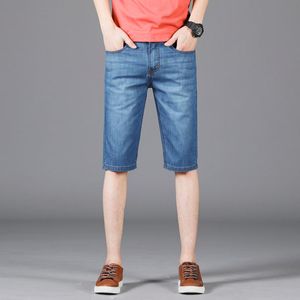 Jeans masculin Summer Thin Stretch Sept-Point Men's Fashion Shorts Pantalon à cinq points