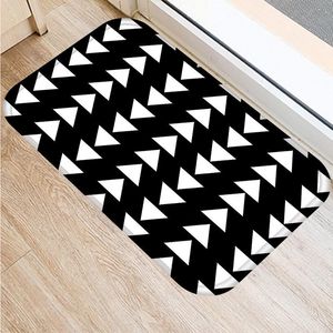 Carpets Black And White Stripes Pattern Print Versatile Living Room Carpet Foyer Furniture Decorations Entrance Door Mat Accessories MatCarp