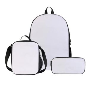 Partihandel sublimering DIY -ryggsäckar Ställ in tomma andra kontorsförmedlar Värmeöverföring Utskriftspåse Personlig Creative Polyester School Student Bag 001