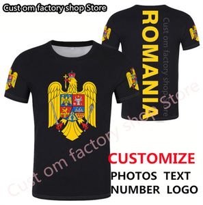 Romanya T Shirt Diy Bedava Özel Yapım İsim Numarası Rom T Shirt Nation Flag Romana Romana Romanya Ülke Koleji Baskı P O Giyim 220616