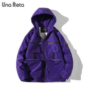 Una reta Winter Jacket Coats Men Casual Wetred Breaker Jackets Mens Plus Plus Size Hip Hop Warm Lambswool Coats Man Streetwear 201127