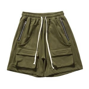 Pooket Shorts Jogger男性女性ジッパー弾性スケートボードカジュアルショートパンツ