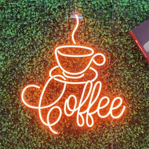 Luci al neon personalizzate a led Business 12V Segnaletica elettronica acrilica Negozio Bar Decorazione Luce caffè 220615