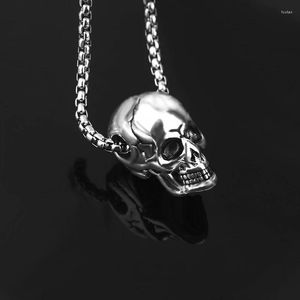 Pendant Necklaces 2022 Men Stainless Steel Skull Fashion Three-dimensional Pirate Brand Necklace Halloween Jewelry