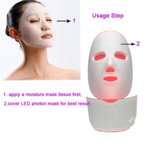 Beauty Skin Care Rejuvenescimento Facial LED FOTON ELÉTRICO FACE E Máscara de pescoço FIR Light Light Tratamento Escudo face para pele lisa