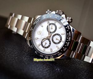 BPF Relógio masculino perfeito cal.4130 Movimento Cosmógrafo 116500 40mm Inoxidável Panda Dial Cronógrafo Trabalhando Relógios mecânicos automáticos para homens Relógios de pulso Mr.