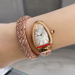 9 stylów Wysokiej jakości zegarki 35 mm 103250 Szwajcarski kwarc damski zegarek Diamentowa ramka Mother of Pearl Diamond Diamenty Rose Gold Bransoletka Bransoletka Panie na rękę 103656