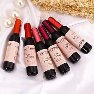 Lip gloss Colori rossetto adorabile bottiglia da vino a forma di vino a forma di lucido matto impermeabile a lungo duratura sexy cosmetico strumenti di strumenti cosmetici