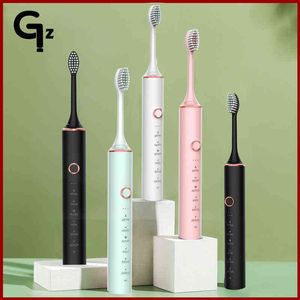 Zahnbürste 2022 N100 Sonic elektrische Zahnbürste für Erwachsene, Timer-Bürste, 6 Modi, USB-Ladegerät, wiederaufladbare Zahnbürsten, Ersatzköpfe, Set 0511