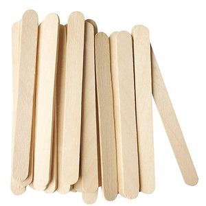 Upors 100pcsset Popsicle Sticks Natural Wood Pop 114 cm Längd träfarkostglass Popsicl Accesorios 220531