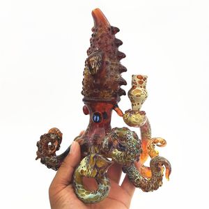 Bongueira de água de vidro Dab Squid Squid Pipe Hookah 14,4mm Bubbler feminino Borocilicato Percolater Craftbong