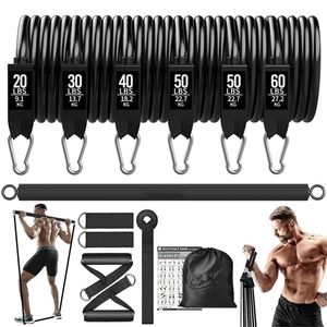 Workout Bar Fitness Resistance Bands Set Pilates Yoga Pull Touwoefening Training Expander Gym Equipment for Home Bodybuilding