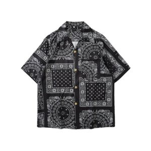 Men's Casual Shirts Summer Shirt Men Bandana Short Sleeve Tshirt Paisley Top Tee Floral Graphic Printed T Clothing 2022