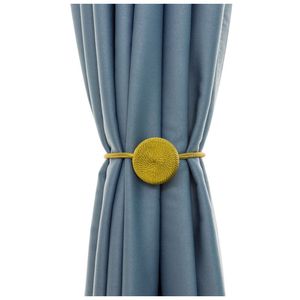 1Pc Magnetico Flanella Rotonda Fermacravatta Corda Intrecciata Cravatta Baggy Indietro Anello Fibbia Pinze Accessori Tenda Aste Room Decor 0616