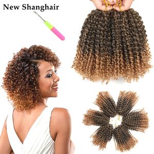 Wholesale kinky braiding hair for sale - Group buy New Shanghair Inch Afro Kinky Curly Braiding Hair Marlybob Crochet Braids Short Pre looped Passion Twist Hair g BS05