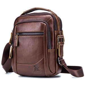 Marchio di lusso 100% genuino Spalla per uomo Messenger Piccola borsa a tracolla in pelle di mucca con patta Borsa da uomo da uomo