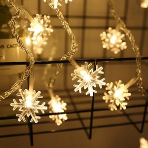Strings Led Snowflake Star Ball 60 String Fairy Lights Street Garlands Garden Decor Christmas Tree Decorations Jaar Diy Giftsled