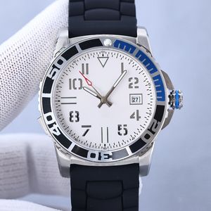 Assista Automático Movimento Mecânico Ratina Mens Cristão 41mm Classic Business Wristwatches Caso de aço inoxidável Montre de Luxe Rubber tira