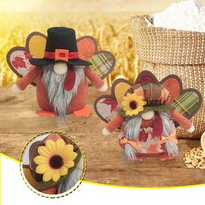 Party Decoration Autumn Fall Thanksgiving Gnome Sunflower Tomte Swedish Scandinavian Elf Shelf Tiered Tray DecorationsParty PartyParty