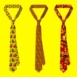 Bow Ties Fashion Yellow Funny Rubber Duck Tie Men's Casual Fancy Ducky Professional Slyckig 8cm Bredd Män gåvor Tiesbow