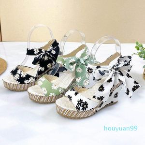 Wholesale bohemian high heels for sale - Group buy Fashion Dress Shoes Sandals Female Summer Style Bohemian Wedge Fish Mouth Lace High Heel Sandalias De Las Mujeres Chaussure Femme