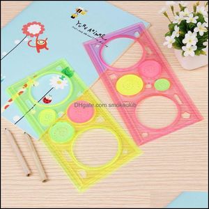 Stamps Desk Accessories Office Schools Business Industrial Wholesale-Saleale-Plastic Wholesale Spirograph Geometric Mod Flower Rer Stenci