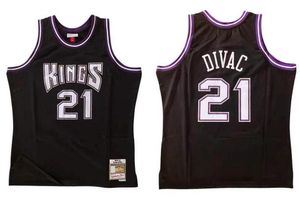 خياطة Vlade Divac Basketball Jersey S-6XL Mitchell Ness 2000-01 Mesh Hardwoods الكلاسيكيات