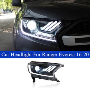 Bilhuvudljus strålkastare för Ford Ranger Everest LED-strålkastare 2016-2021 Dynamisk svängsignal med hög strållampa
