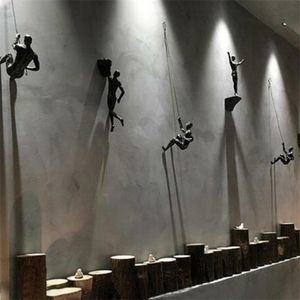 The Climber People Resin Man Wall Hanging Decoration Industrial Style Art Sculpture Figures Statue Creative 220706