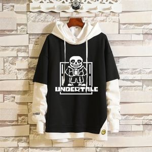 Anime Undertale Sans Sweatshirts Cosplay Costume Hoodies 3D Classic Men Women Hoodie Clothing Fake Hip Hop Two Piece 220402