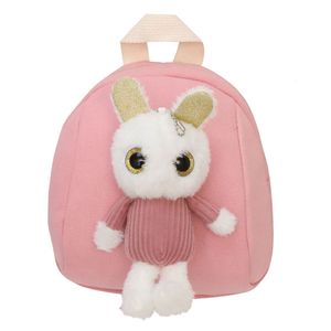 Nylon Kids Kindergarten School Bags Children Ryggsäckar Plush Rabbit Book Bags For Baby Girls Boy Cartoon Toddler School Ryggsäck 220725