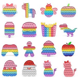 Rainbow Gufts Desktop Fidget Toy Christmas Dimples Простые декомпрессион