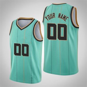 Tryckt Charlotte Custom Diy Design Basketballtröjor Anpassning Team Uniforms Skriv ut Personliga Any Name Number Mens Kvinnor Kids Ungdom Blue Jersey