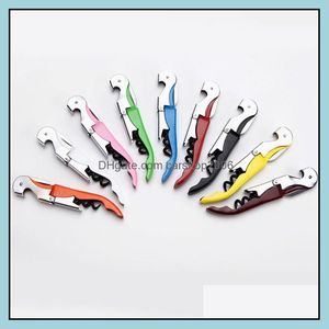 Openers Kitchen Tools Kitchen Dining Bar Home Garden Promotional Wine Opener Corkscrew Stainless Steel Bottle Insert Wholesale Nine Color