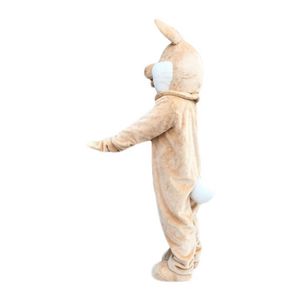 Производительность костюмы талисмана коричневого кролика Хэллоуин Рождественский животный мультипликационные наряды.