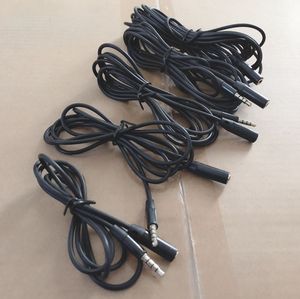 Cabo de áudio redondo de metal ininterrupto 1,5 m 3 m 5 m 3,5 mm estéreo auxiliar auxiliar extensão para celular mp3 alto-falante tablet pc