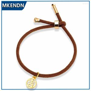 Braccialetti con ciondoli Catena regolabile con corda fortunata Uomo Donna Bracciale Moda Trendy 12 colori Stile Macrame per gioielli RegaloCharm Lars22