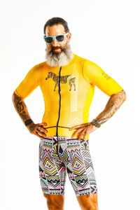 Racing Sets Love the Pain Summer Cycling Pro Team Apparel Men's Short Sleeve Yellow Jersey 20D Gel Pad Bib Shorts Ciclismo Maillot Biker