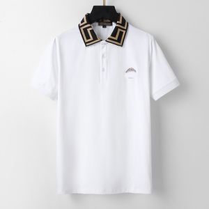 21SS Designer Polos Mens T Shirts Basic Business Luxury Polo Fashion Embroidered Armbands Letter Badges Kort ärm Högkvalitativ bomull Casual Tees #04