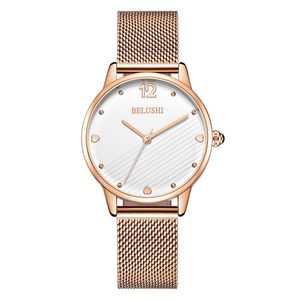 Armbanduhren Uhr Damen Freizeitskala Plus Zahlen mit dem gleichen koreanischen Modetrend Wasserdicht Einfache Quarz Weibliche StudentenWristwa