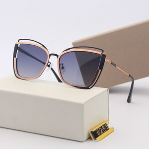 Klassische Designer-Sonnenbrille UV400 Brillen Metall Goldrahmen Sonnenbrille Männer Frauen Spiegel Sonnenbrille Polaroid Glaslinse mit Box